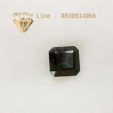 พลอยเขียวส่อง จันทบุรี สีเขียว ทรงคุชชั่น ( Green Sapphire )