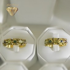 แหวนทองคำ 99.99 เปอร์เซ็น รวมพลอยหลายชนิด