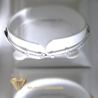 กำไลข้อมือเพชร ลวดลาย White Gold 18k